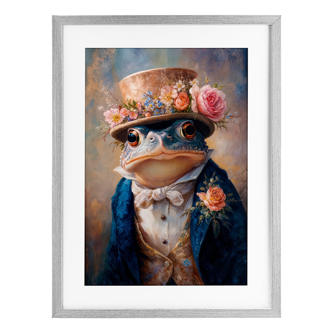 Stupell Industries Victorian Toad Portrait Framed Print Under Glass, design by Wumples